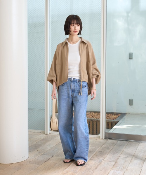 Rouge vif(ルージュヴィフ)の「【人気追加】コクーンブルゾン(ブルゾン・レディース・オフホワイト/キャメル/ベージュ・フリー)」の4枚目の写真