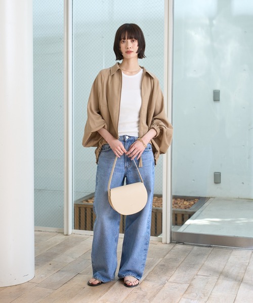 Rouge vif(ルージュヴィフ)の「【人気追加】コクーンブルゾン(ブルゾン・レディース・オフホワイト/キャメル/ベージュ・フリー)」の5枚目の写真