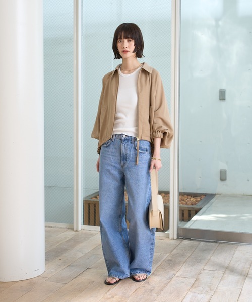 Rouge vif(ルージュヴィフ)の「【人気追加】コクーンブルゾン(ブルゾン・レディース・オフホワイト/キャメル/ベージュ・フリー)」の6枚目の写真