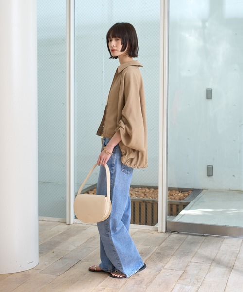 Rouge vif(ルージュヴィフ)の「【人気追加】コクーンブルゾン(ブルゾン・レディース・オフホワイト/キャメル/ベージュ・フリー)」の7枚目の写真