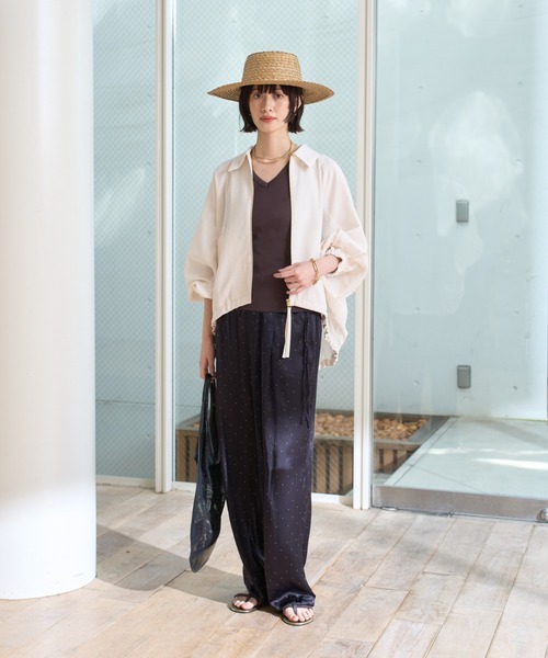 Rouge vif(ルージュヴィフ)の「【人気追加】コクーンブルゾン(ブルゾン・レディース・オフホワイト/キャメル/ベージュ・フリー)」の11枚目の写真