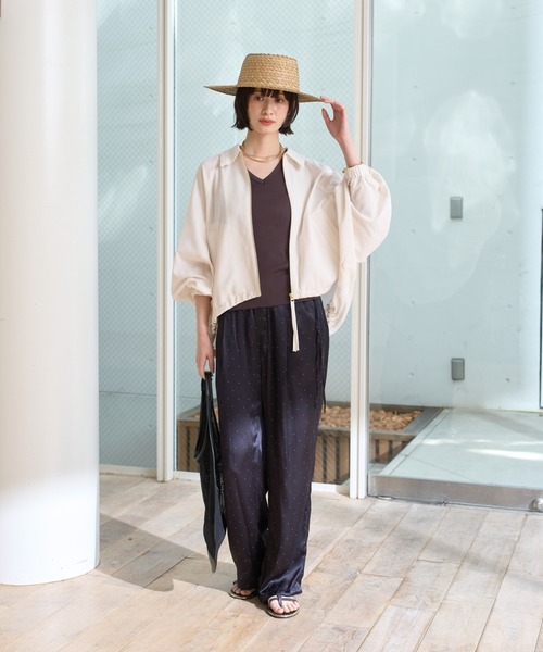 Rouge vif(ルージュヴィフ)の「【人気追加】コクーンブルゾン(ブルゾン・レディース・オフホワイト/キャメル/ベージュ・フリー)」の12枚目の写真