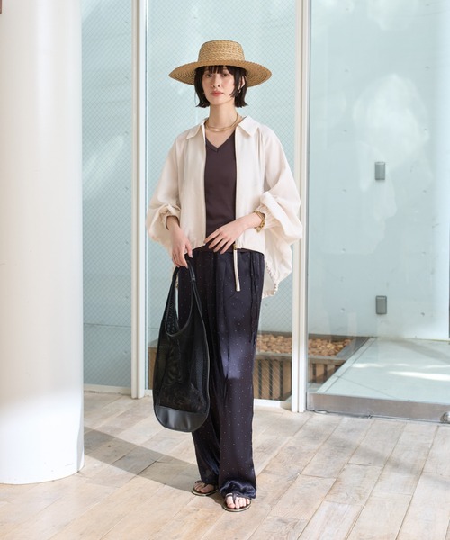 Rouge vif(ルージュヴィフ)の「【人気追加】コクーンブルゾン(ブルゾン・レディース・オフホワイト/キャメル/ベージュ・フリー)」の13枚目の写真