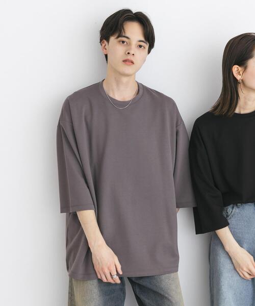 SENSE OF PLACE by URBAN RESEARCH（センスオブプレイスバイアーバンリサーチ）の「『ユニセックス』ポンチエクストラルーズTシャツ（Tシャツ/カットソー・メンズ・チャコールグレー/ブラック/ネイビー/ホワイト/ブルー系その他・MEDIUM/LARGE）」の17枚目の写真