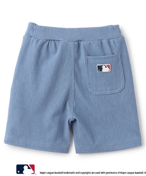 petit main(プティマイン)の「【MLB】カットデニムハーフパンツ(デニムパンツ・キッズ・アイボリー/ブラック/ブルー・80cm/100cm/120cm/110cm/90cm/130cm)」の4枚目の写真