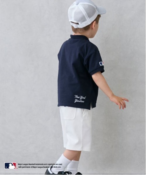petit main(プティマイン)の「【MLB】カットデニムハーフパンツ(デニムパンツ・キッズ・アイボリー/ブラック/ブルー・80cm/100cm/120cm/110cm/90cm/130cm)」の8枚目の写真