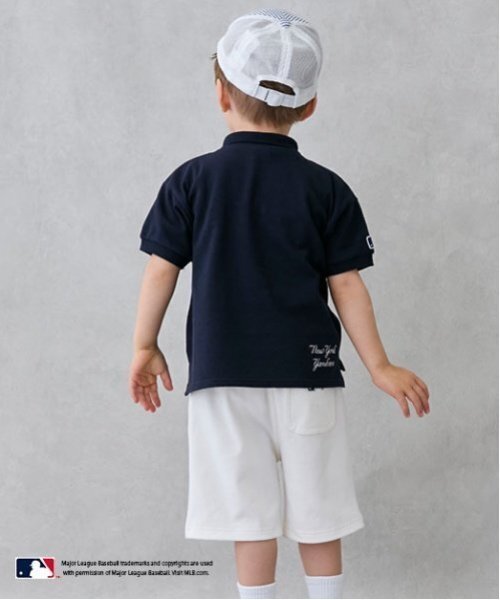 petit main(プティマイン)の「【MLB】カットデニムハーフパンツ(デニムパンツ・キッズ・アイボリー/ブラック/ブルー・80cm/100cm/120cm/110cm/90cm/130cm)」の9枚目の写真