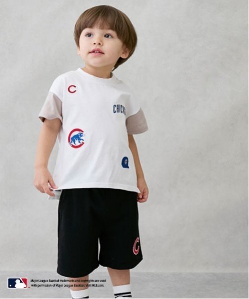petit main(プティマイン)の「【MLB】カットデニムハーフパンツ(デニムパンツ・キッズ・アイボリー/ブラック/ブルー・80cm/100cm/120cm/110cm/90cm/130cm)」の10枚目の写真