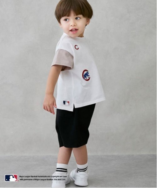 petit main(プティマイン)の「【MLB】カットデニムハーフパンツ(デニムパンツ・キッズ・アイボリー/ブラック/ブルー・80cm/100cm/120cm/110cm/90cm/130cm)」の11枚目の写真