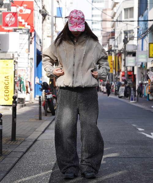 BIG CITY MARKET(ビッグシティマーケット)の「【D-LAND】ネップデニム バレルカーブパンツ / Nep Denim Barrel Curve Pants(デニムパンツ・メンズ・ブラック/インディゴブルー/ブルー・S/L/M)」の5枚目の写真