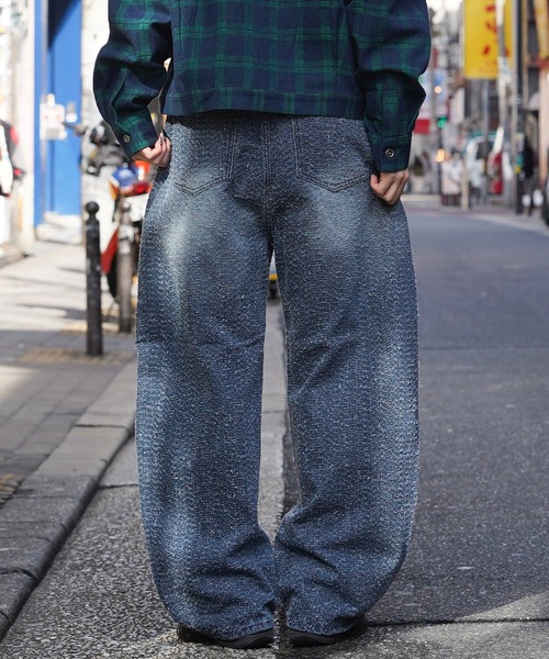 D-LAND】ネップデニム バレルカーブパンツ / Nep Denim Barrel Curve