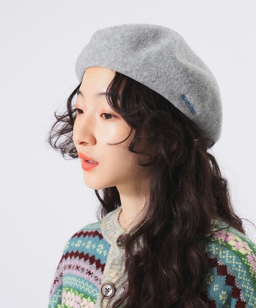 BEAMS BOY（ビームスボーイ）の「BB刺繍 ベレー帽（ハンチング/ベレー帽・レディース・ブラック/ネイビー/ピンク/ライトグレー・ONE SIZE）」の13枚目の写真