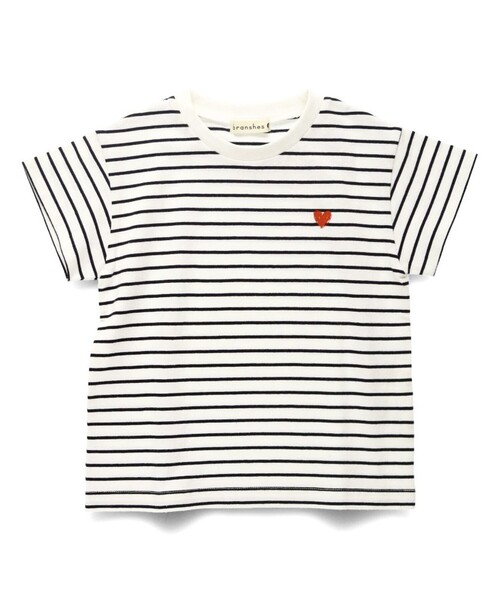 BRANSHES（ブランシェス）の「【ブランシェスmini】総柄半袖Tシャツ（Tシャツ/カットソー・キッズ・ブラック/オフホワイト/サックスブルー/ラベンダー・90/100/110/80/120/130）」の6枚目の写真