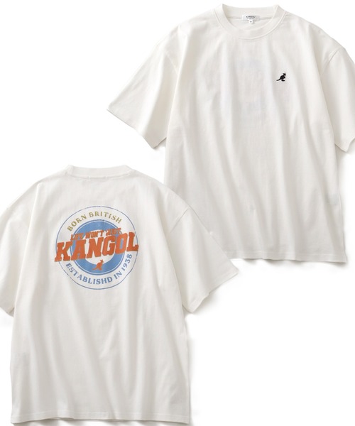 KANGOL(カンゴール)の「【KANGOL/カンゴール】 別注 バックプリントデザイン ショートスリーブTシャツ(Tシャツ/カットソー・メンズ・グリーン/ネイビー/ホワイト/チャコールグレー/ブラック/オートミール/ホワイト系1/ホワイト系2/ブラック系1/ブラック系2/ライトグレー系1/グレー系1/グレー系2/ブラウン系1/ブラウン系2/グリーン系1/グリーン系2/ネイビー系1/ネイビー系2・M/L/XL)」の3枚目の写真