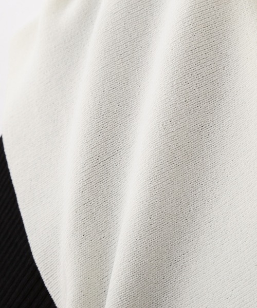 JILL by JILL STUART(ジルバイジルスチュアート)の「◇配色ビッグカラーリブニット(ニット/セーター・レディース・ベージュ/ブラック系その他/ブラック・FREE)」の9枚目の写真