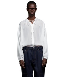 GalaabenD（ガラアーベント）の「Sheer Stripe Smock Shirt シアースモックシャツ（シャツ/ブラウス）」