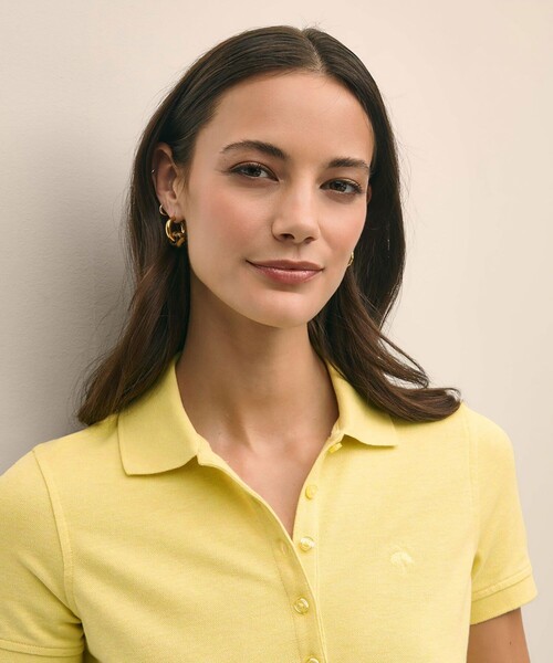 BROOKS BROTHERS(ブルックスブラザーズ)の「スーピマコットン ストレッチピケ GFロゴ ポロシャツ(ポロシャツ・レディース・ピンク/イエロー/ライトピンク/ライトグリーン・SMALL/MEDIUM/X-SMALL/LARGE)」の11枚目の写真