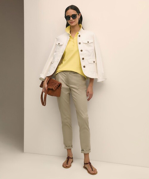 BROOKS BROTHERS(ブルックスブラザーズ)の「スーピマコットン ストレッチピケ GFロゴ ポロシャツ(ポロシャツ・レディース・ピンク/イエロー/ライトピンク/ライトグリーン・SMALL/MEDIUM/X-SMALL/LARGE)」の12枚目の写真