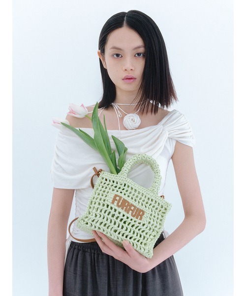 FURFUR(ファーファー)の「【WEB・一部店舗限定カラー】ドレープローズトップス(Tシャツ/カットソー・レディース・サックスブルー/ブラック/ピンク/ホワイト・FREE)」の7枚目の写真