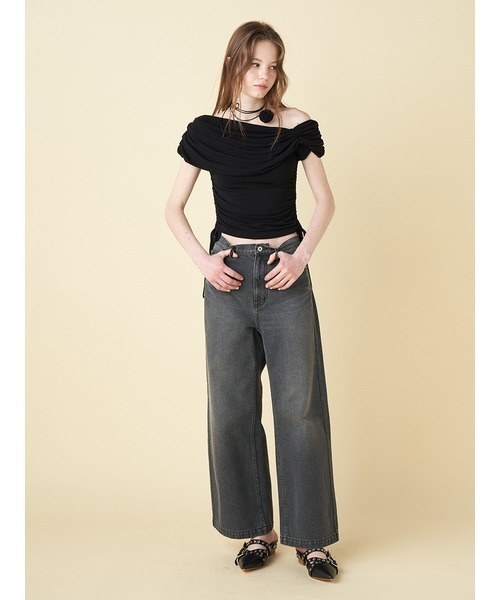 FURFUR(ファーファー)の「【WEB・一部店舗限定カラー】ドレープローズトップス(Tシャツ/カットソー・レディース・サックスブルー/ブラック/ピンク/ホワイト・FREE)」の17枚目の写真
