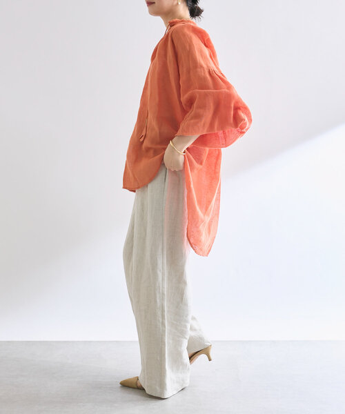 RIVE DROITE(リヴドロワ)の「【à Nice (ア ・ニース)】 ビーズ刺繍ブラウス(シャツ/ブラウス・レディース・オフホワイト/ブルー/オレンジ/レッド/ダークブラウン・FREE)」の8枚目の写真