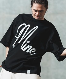 GLIMCLAP スーパービッグカットソー ブラック GLIMCLAP(グリムクラップ)】 Patterned oversized T-shirt