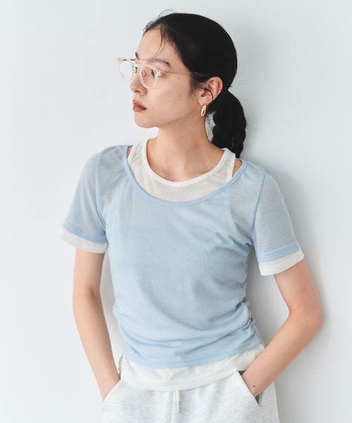 レイヤードシアートップス レイヤードシアートップス（Tシャツ/カットソー）｜FMiBL