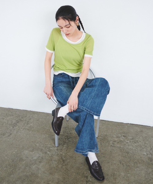 FMiBL（ファミル）の「レイヤードシアートップス（Tシャツ/カットソー・レディース・ブラック/グリーン/ブルー/ブラウン・FREE）」の19枚目の写真