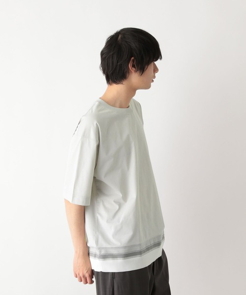 GLOBAL WORK(グローバルワーク)の「サラサラ快適DRYTシャツ/切り替え/半袖/323115(Tシャツ/カットソー・メンズ・ブルー/グリーン/チャコールグレー/グレイッシュベージュ/オフホワイト・XX-LARGE/X-SMALL/3XL/LARGE/MEDIUM/SMALL/X-LARGE)」の19枚目の写真