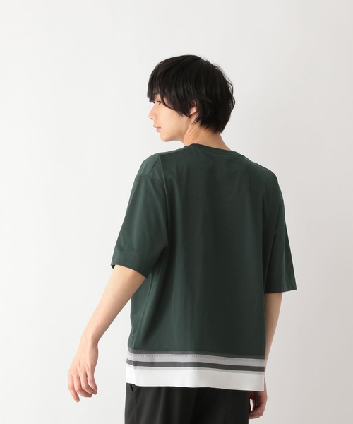 GLOBAL WORK(グローバルワーク)の「サラサラ快適DRYTシャツ/切り替え/半袖/323115(Tシャツ/カットソー・メンズ・ブルー/グリーン/チャコールグレー/グレイッシュベージュ/オフホワイト・XX-LARGE/X-SMALL/3XL/LARGE/MEDIUM/SMALL/X-LARGE)」の21枚目の写真