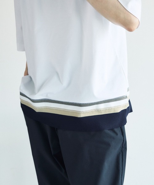 GLOBAL WORK(グローバルワーク)の「サラサラ快適DRYTシャツ/切り替え/半袖/323115(Tシャツ/カットソー・メンズ・ブルー/グリーン/チャコールグレー/グレイッシュベージュ/オフホワイト・XX-LARGE/X-SMALL/3XL/LARGE/MEDIUM/SMALL/X-LARGE)」の10枚目の写真