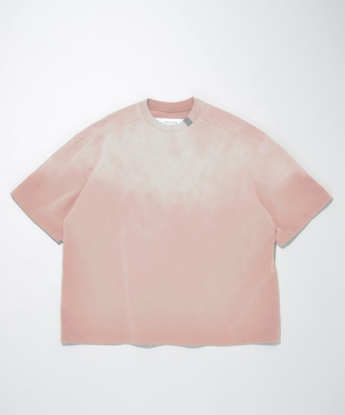 SUPERTHANKS(スーパーサンクス)の「フロッキーバックプリント&オーバーダイ加工 Tシャツ/Sun faded Flocky print Sweat S/S T-shirt(Tシャツ/カットソー・メンズ・ピンク/ブラウン/ブラック・S/M/L)」の19枚目の写真