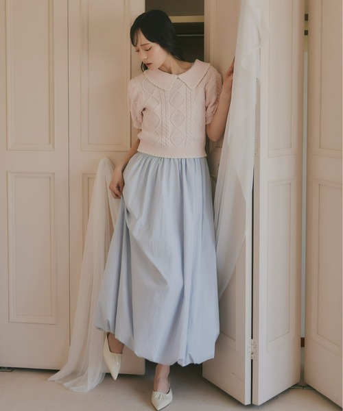 シェルステッチバイカラーサマーニット（ニット/セーター）｜Olu