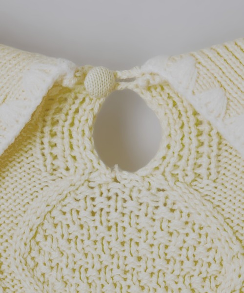 Olu.（オルドット）の「シェルステッチバイカラーサマーニット（ニット/セーター・レディース・ベビーピンク/イエロー系その他/ネイビー・FREE）」の15枚目の写真