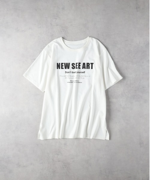 Right-on（ライトオン）の「【HONEYSUCKLE ROSE】ロゴプリントＴ（Tシャツ/カットソー・レディース・オフホワイト/ブラック/ベージュ/その他2/その他1/ダークグレー・M/L）」の5枚目の写真