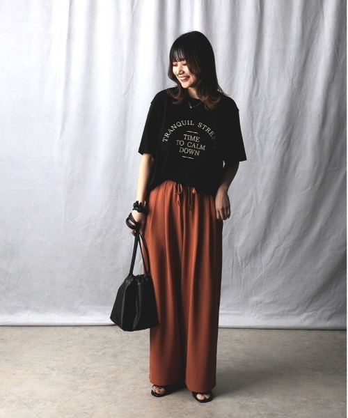 Right-on（ライトオン）の「【HONEYSUCKLE ROSE】ロゴプリントＴ（Tシャツ/カットソー・レディース・オフホワイト/ブラック/ベージュ/その他2/その他1/ダークグレー・M/L）」の18枚目の写真