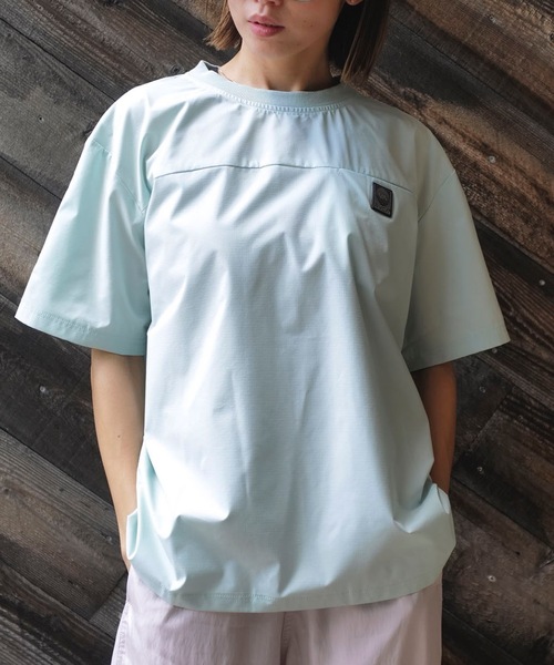 RVCA(ルーカ)の「RVCA メンズ 【UTILITY】 BLOCK TEE Tシャツ 【2025年夏モデル】/ルーカUVケア胸ワンポイント撥水速乾総柄半袖Tシャツ(Tシャツ/カットソー・メンズ・ブルー系その他/グレー系その他/ブラック/キャメル・SMALL/LARGE/MEDIUM/X-LARGE)」の1枚目の写真