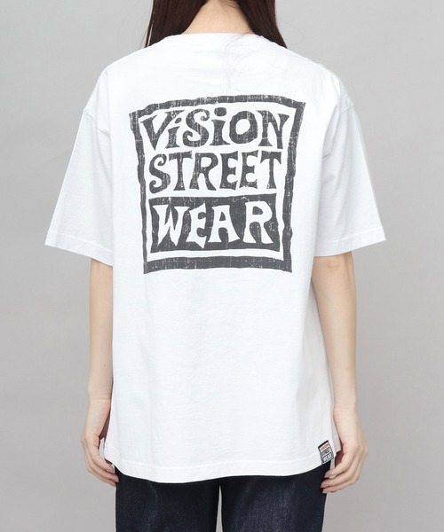 VISION STREET WEAR（ヴィジョンストリートウェア）の「ビッグシルエット ヴィンテージロゴ Tシャツ（Tシャツ/カットソー・メンズ・ブラック/ホワイト・M/L/XL）」の2枚目の写真
