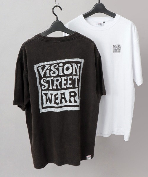 VISION STREET WEAR（ヴィジョンストリートウェア）の「ビッグシルエット ヴィンテージロゴ Tシャツ（Tシャツ/カットソー・メンズ・ブラック/ホワイト・M/L/XL）」の10枚目の写真