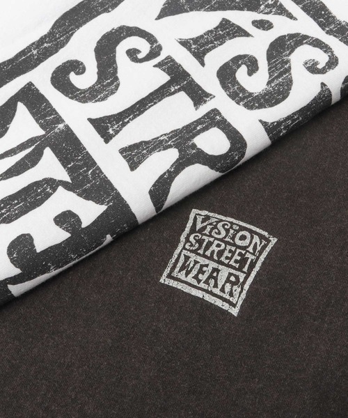 VISION STREET WEAR（ヴィジョンストリートウェア）の「ビッグシルエット ヴィンテージロゴ Tシャツ（Tシャツ/カットソー・メンズ・ブラック/ホワイト・M/L/XL）」の13枚目の写真