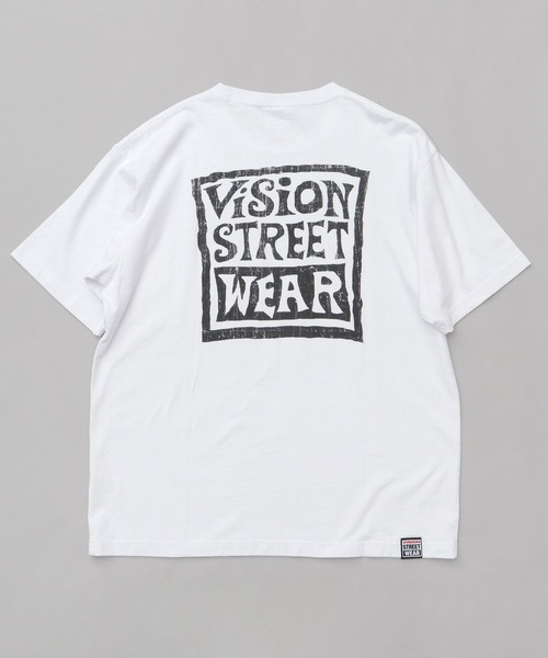 VISION STREET WEAR（ヴィジョンストリートウェア）の「ビッグシルエット ヴィンテージロゴ Tシャツ（Tシャツ/カットソー・メンズ・ブラック/ホワイト・M/L/XL）」の5枚目の写真