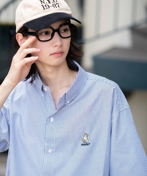 WEGO(ウィゴー)の「WEGO/オックスフォードワンポイントシャツ(シャツ/ブラウス・メンズ・サックスブルー/ベージュ/ホワイト/その他1/その他2・MEDIUM/LARGE)」の5枚目の写真