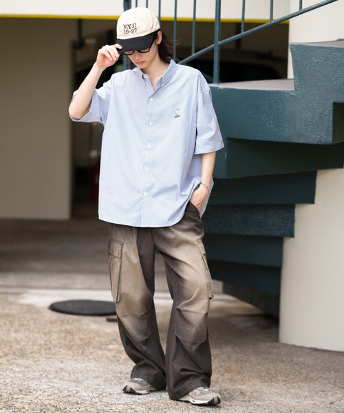 WEGO(ウィゴー)の「WEGO/オックスフォードワンポイントシャツ(シャツ/ブラウス・メンズ・サックスブルー/ベージュ/ホワイト/その他1/その他2・MEDIUM/LARGE)」の8枚目の写真