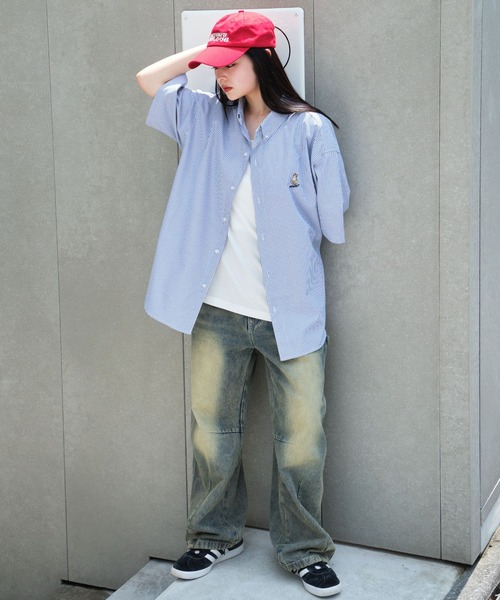 WEGO(ウィゴー)の「WEGO/オックスフォードワンポイントシャツ(シャツ/ブラウス・メンズ・サックスブルー/ベージュ/ホワイト/その他1/その他2・MEDIUM/LARGE)」の9枚目の写真