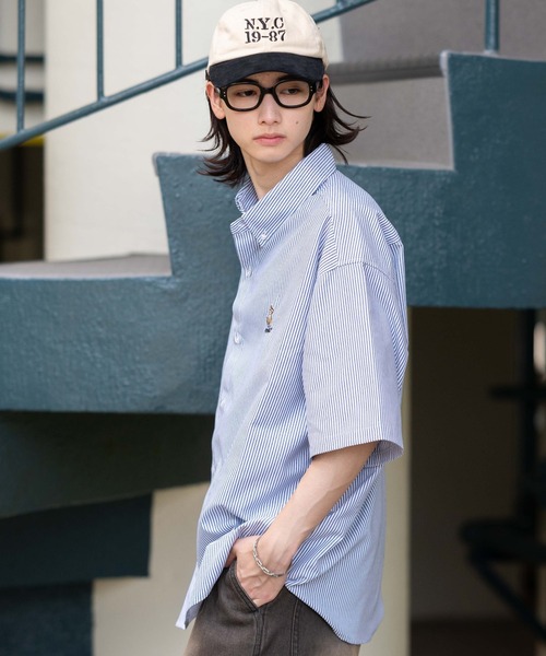 WEGO(ウィゴー)の「WEGO/オックスフォードワンポイントシャツ(シャツ/ブラウス・メンズ・サックスブルー/ベージュ/ホワイト/その他1/その他2・MEDIUM/LARGE)」の18枚目の写真