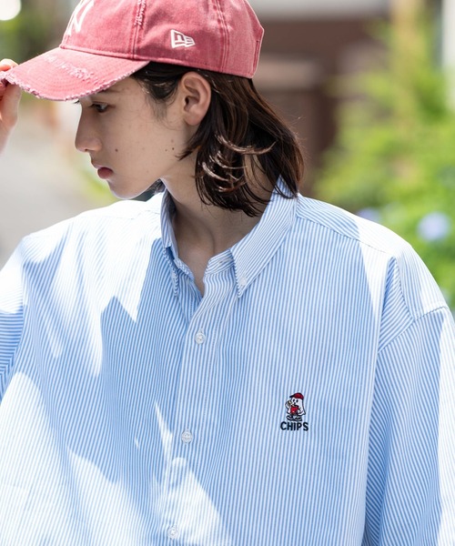 WEGO(ウィゴー)の「WEGO/オックスフォードワンポイントシャツ(シャツ/ブラウス・メンズ・サックスブルー/ベージュ/ホワイト/その他1/その他2・MEDIUM/LARGE)」の10枚目の写真