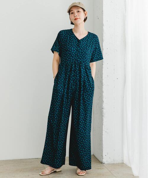 セール】F by ROSSO フラワープリントオールインワン（サロペット