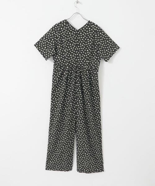 タグ付き新品　ダイアグラム　フラワーサロペット　オールインワン　キナリ セール】F by ROSSO フラワープリントオールインワン（サロペット