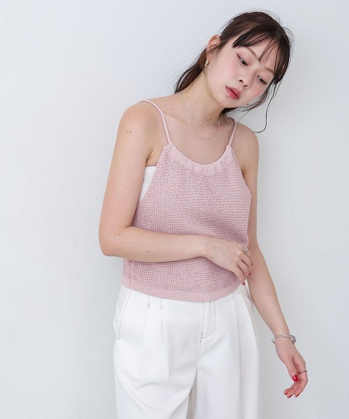Bab(バブ)の「前後2WAYアメスリリボンニットベスト(ベスト・レディース・アイボリー/ブラック/ピンク・M)」の22枚目の写真