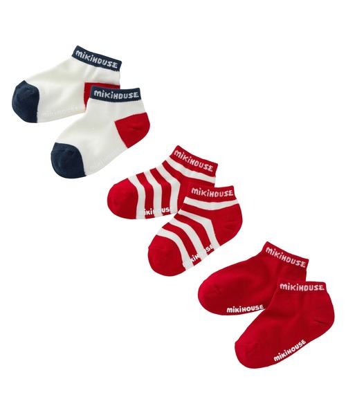 MIKI HOUSE（ミキハウス）の「【WEB限定】ローカットソックスパック３足セット（ソックス/靴下・キッズ・ブルー/ネイビー/イエロー/パープル/レッド/グリーン/ピンク/ライトグリーン・11-13cm/13-15cm/15-17cm/17-19cm）」の8枚目の写真